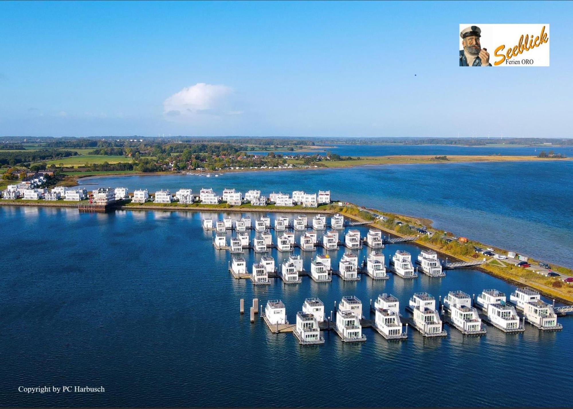 Schwimmendes Ferienhaus Antares One By Seeblick Ferien Oro, Rundum Wasser, Sauna Olpenitz Buitenkant foto