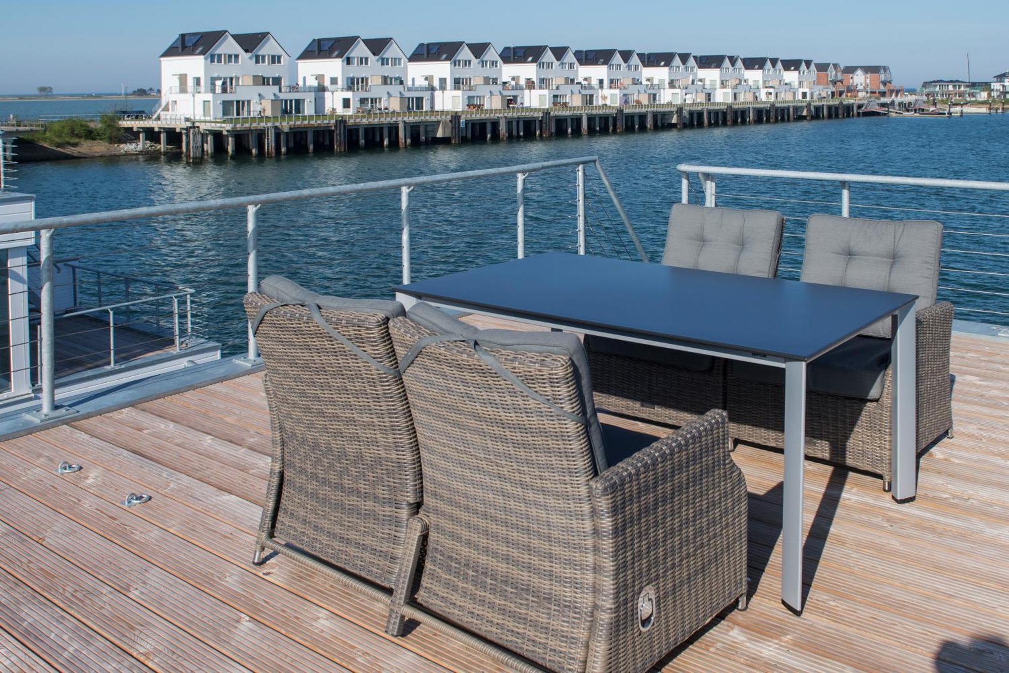 Schwimmendes Ferienhaus Antares One By Seeblick Ferien Oro, Rundum Wasser, Sauna Olpenitz Buitenkant foto