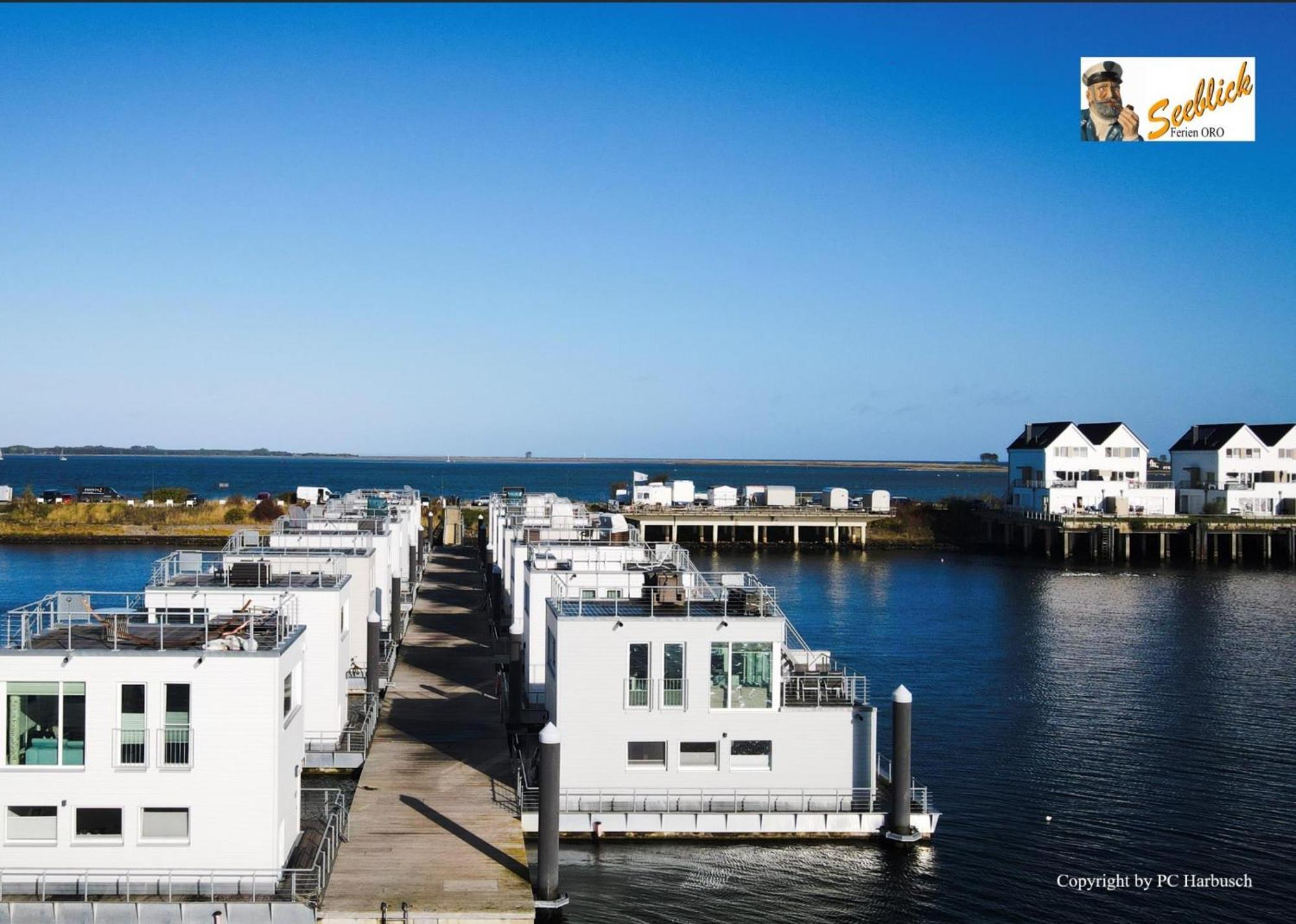 Schwimmendes Ferienhaus Antares One By Seeblick Ferien Oro, Rundum Wasser, Sauna Olpenitz Buitenkant foto